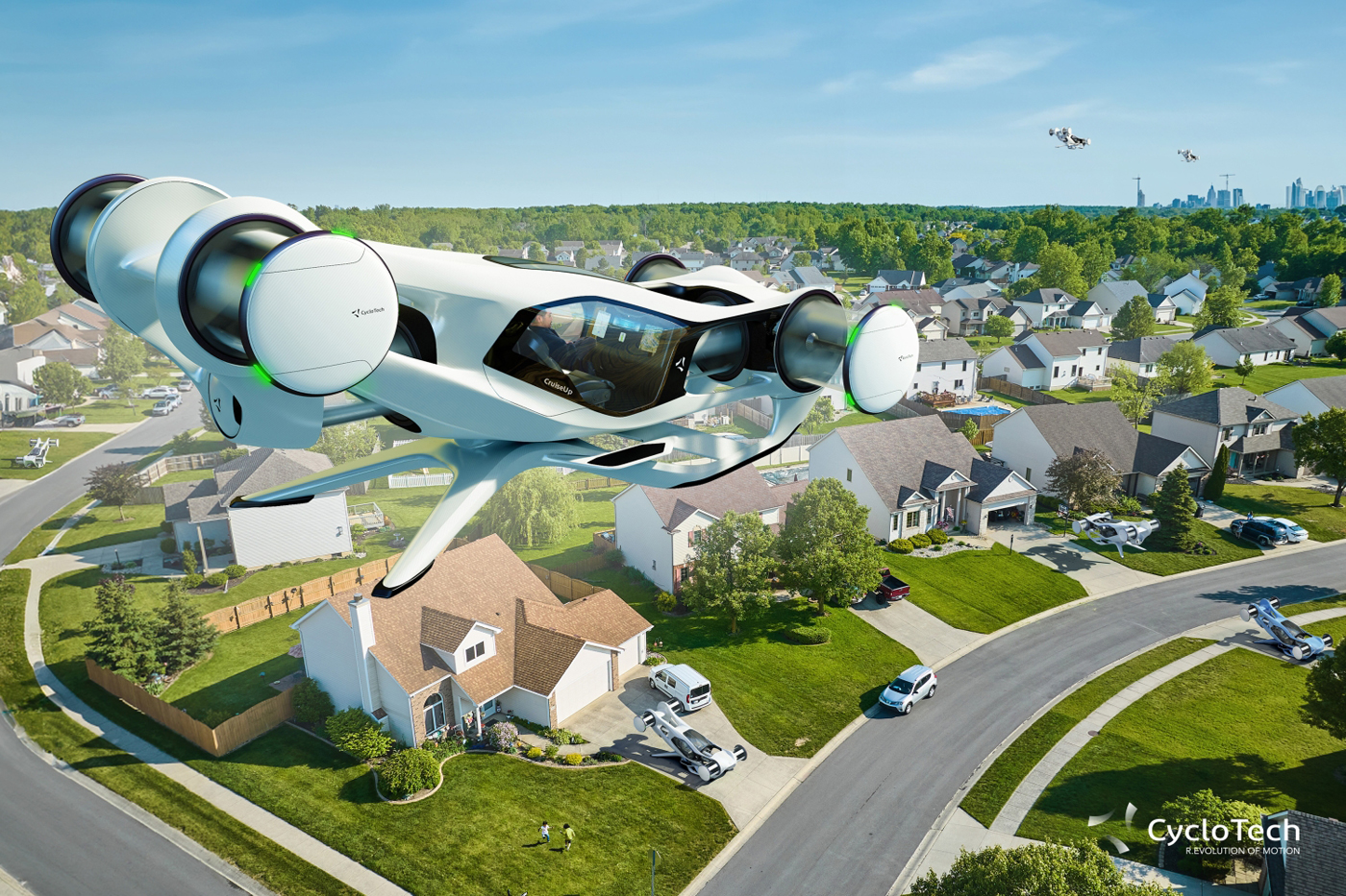 CycloTech CruiseUP passenger eVTOL concept design aircraft CycloTech CruiseUP passenger eVTOL concept design aircraft
